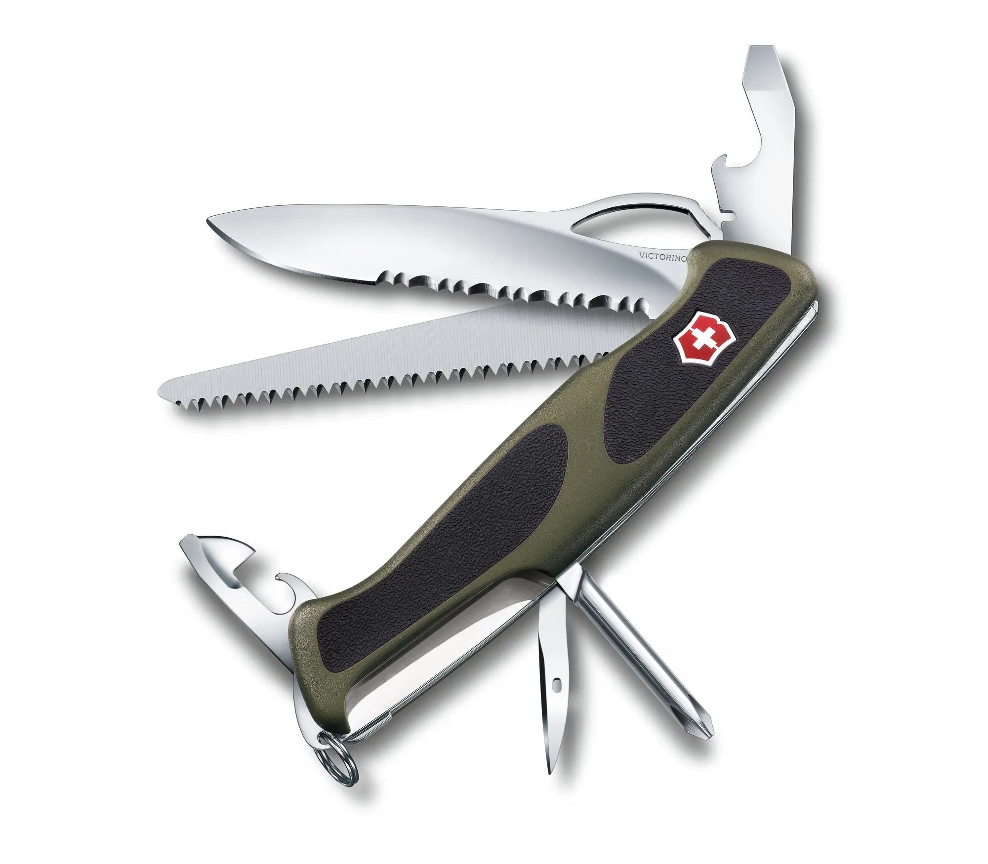 Victorinox Ranger 178 MW Grip 178 130mm Large Pocket Swiss Army Knfe Green 0.9663.MWC4