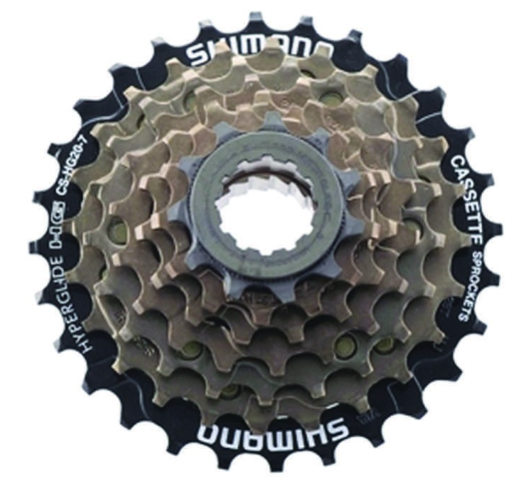 Shiman HG20 , 12-28t Cassette  7Sp - Black