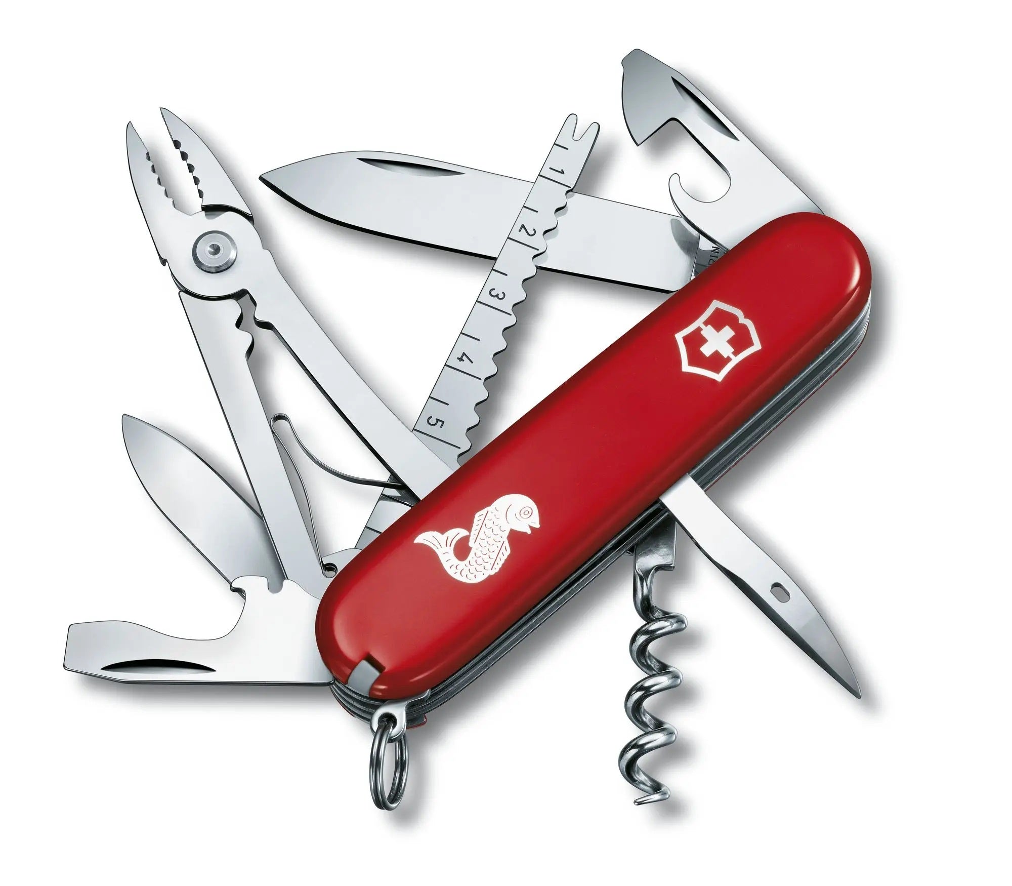 Victorinox Angler 91mm Medium Pocket Army Knife Red 1.3653.72