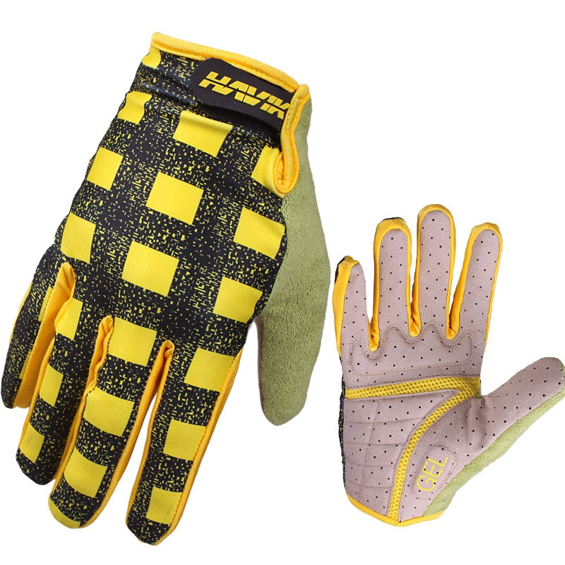 Havik Flaged Long FInger Gloves Cycling XC Yellow