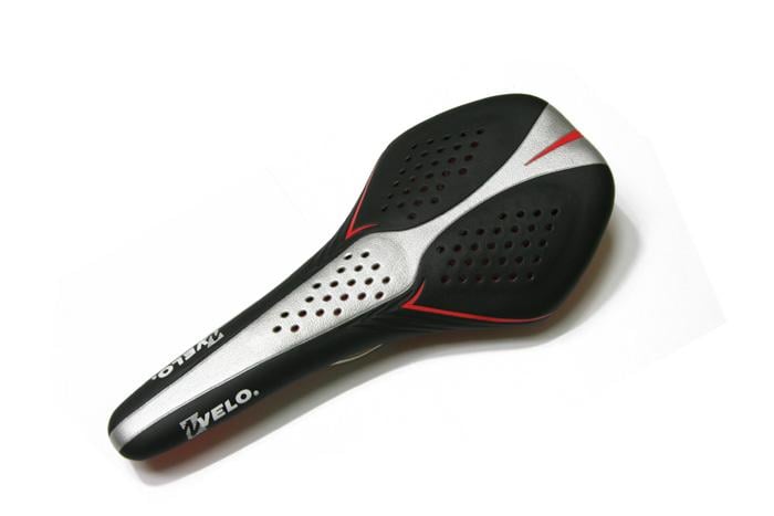 Velo bicycle bike seat saddle VL-1261B Titan Rail Black Silver