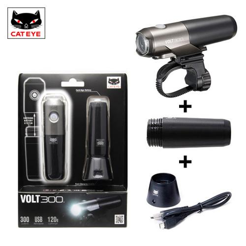 Cateye Volt 300 Light Full Pack Extra Battery Compact Charger
