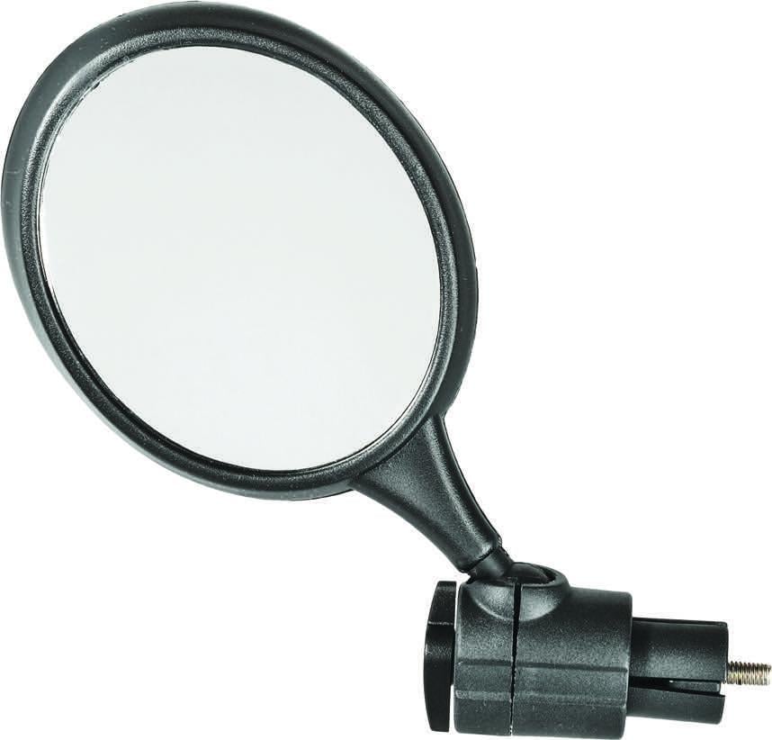 Action Mirror End Oval 3x3.5" Black
