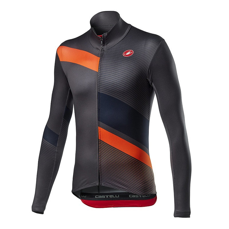Castelli MID THERMAL PRO LS JERSEY Loing Sleeves Jersey DarkGreyOrange