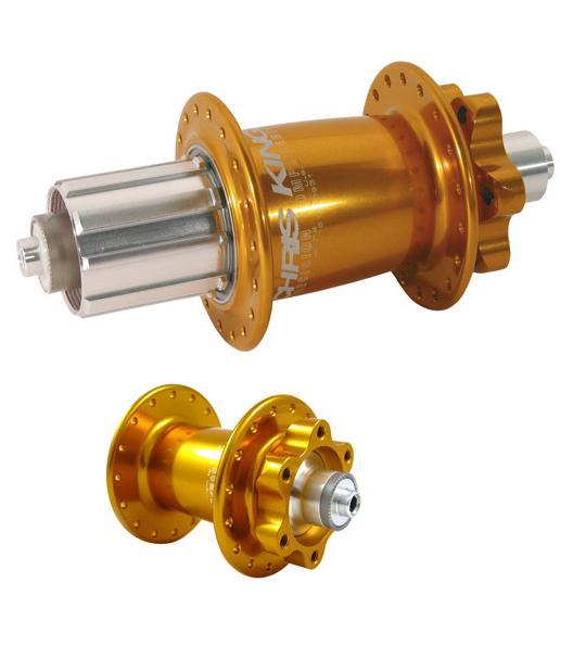 CHRIS KING BIKE BICYCLE ISO DISC HUB SET 6BOLT GOLD