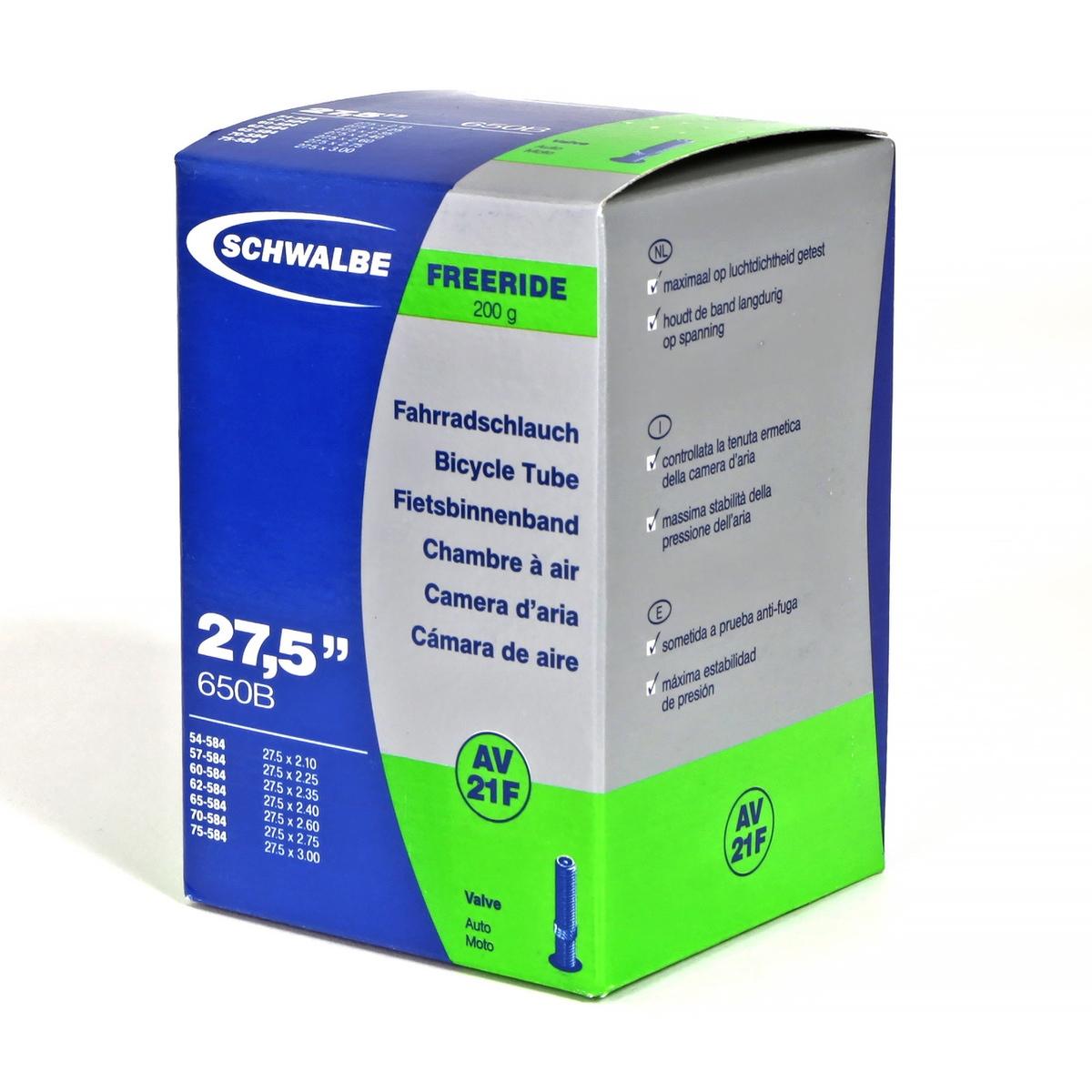 Schwalbe Freeride Bicycle Tube AV21F 27.5x2.1-3.0 Schrader 40mm