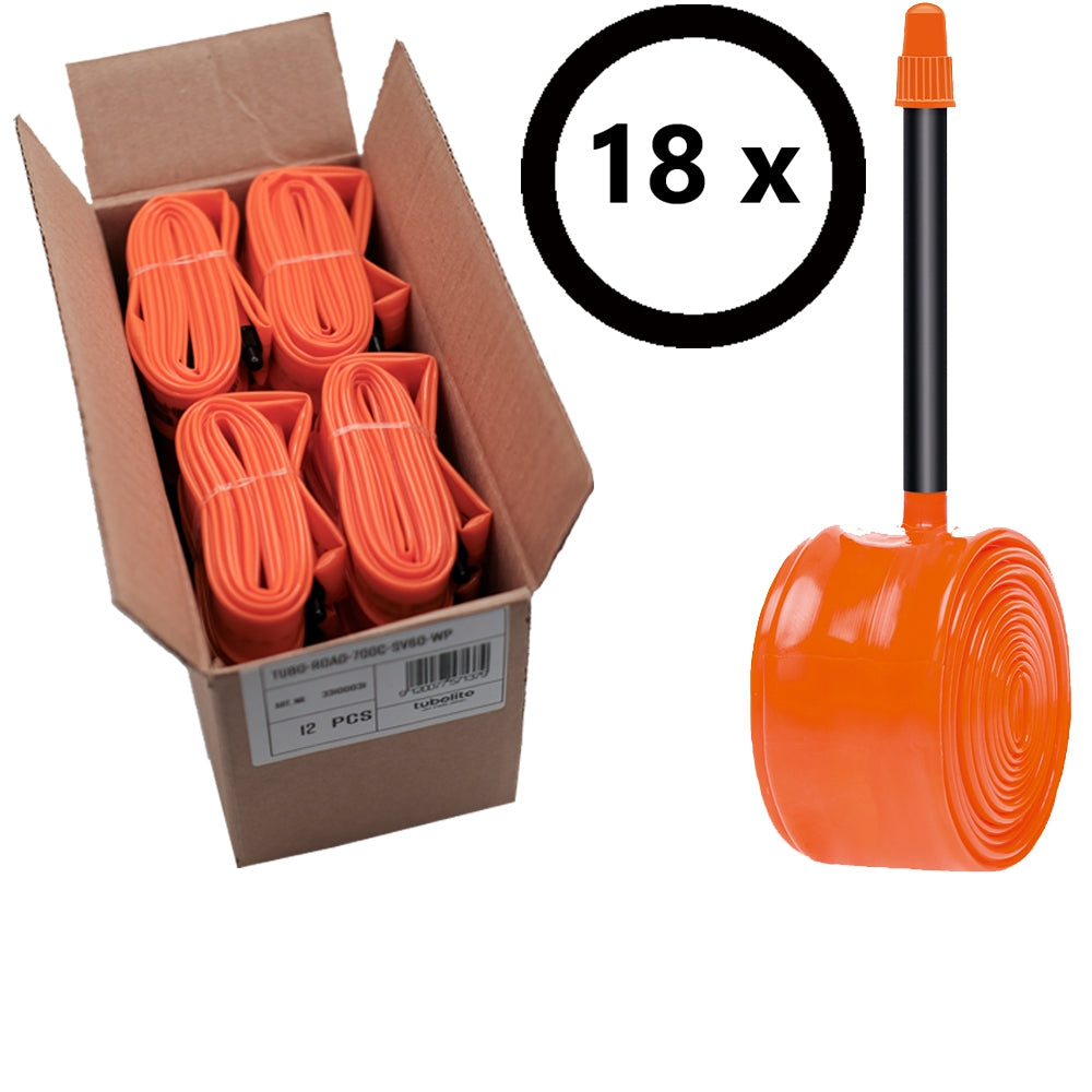 Tubolito Tubo Road 700C-WP 18 pcs 18-622 -> 32-622 60mm SV Valve Black