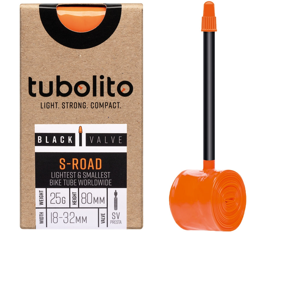 Tubolito S-Tubo Road 700C 18-622 -> 32-622 80mm SV Valve Black