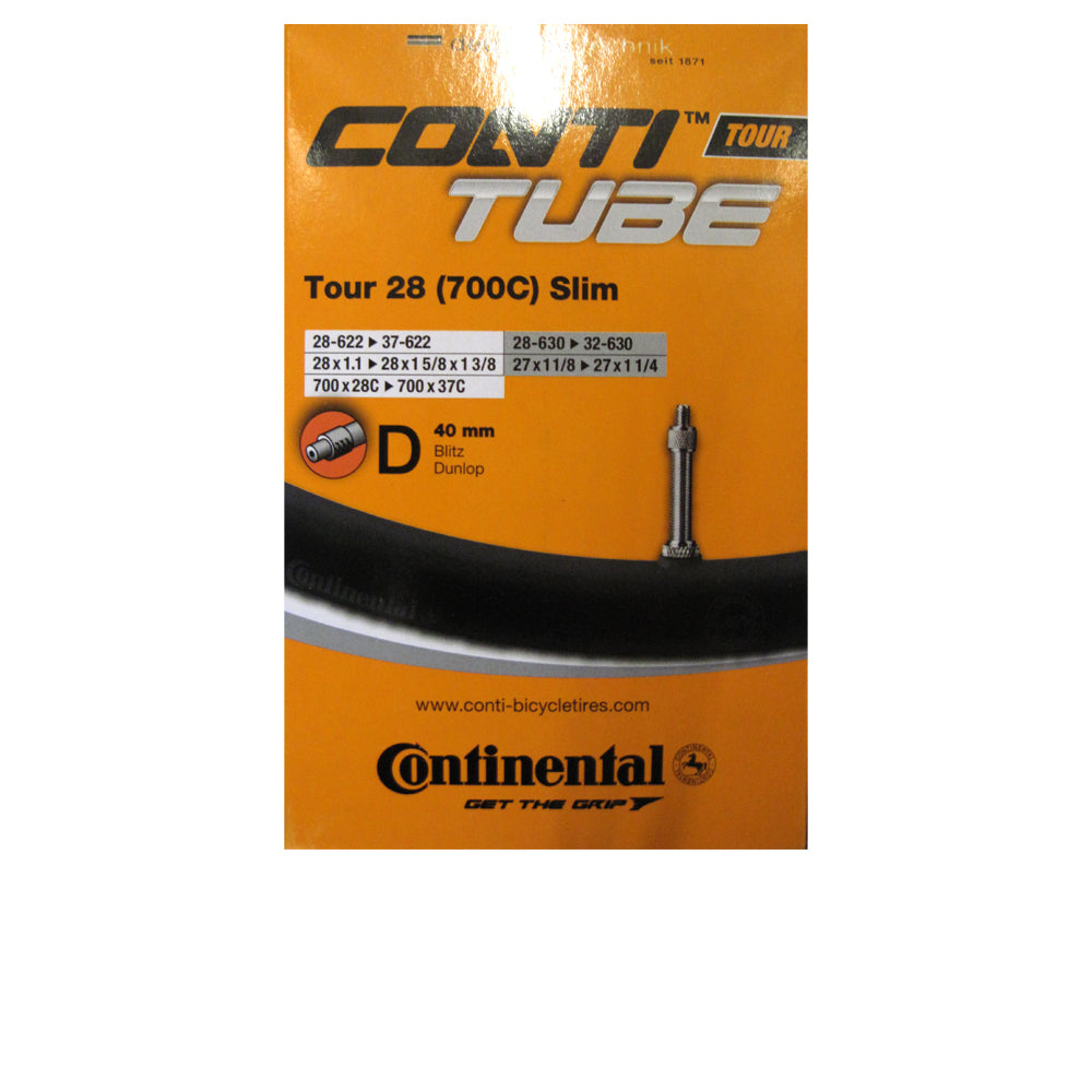 Continental Tour Tube Slim 700 x 28-37c (28-37x622)/(32-630) Dunlop 40 mm