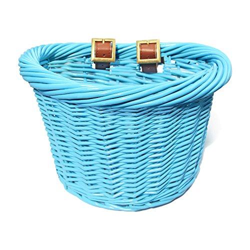 Colorbasket Wicker Jr Strap-on Bike Basket Blue