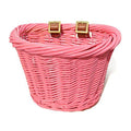 Colorbasket Wicker Jr Strap-on Bike Basket Pink
