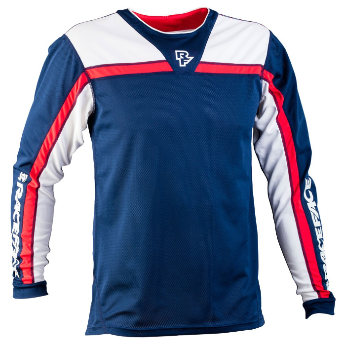 Race Face Stage Jersey LS Navy Flame