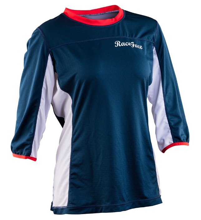 Race Face Khyber Women Jersey 3-4 Sleeve Navy-Flame