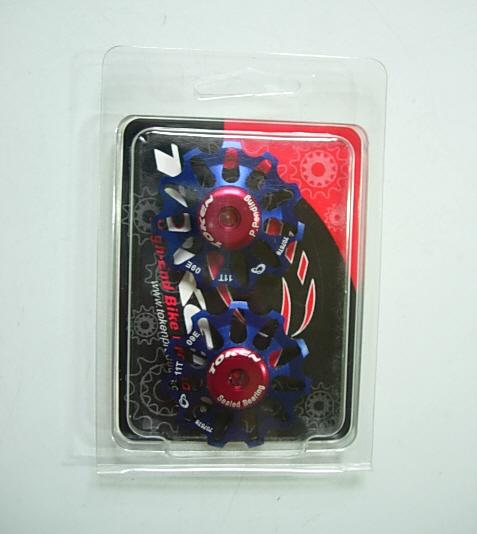 TOKEN ALLOY REAR DERAILLEUR PULLEY BLUE TK1711