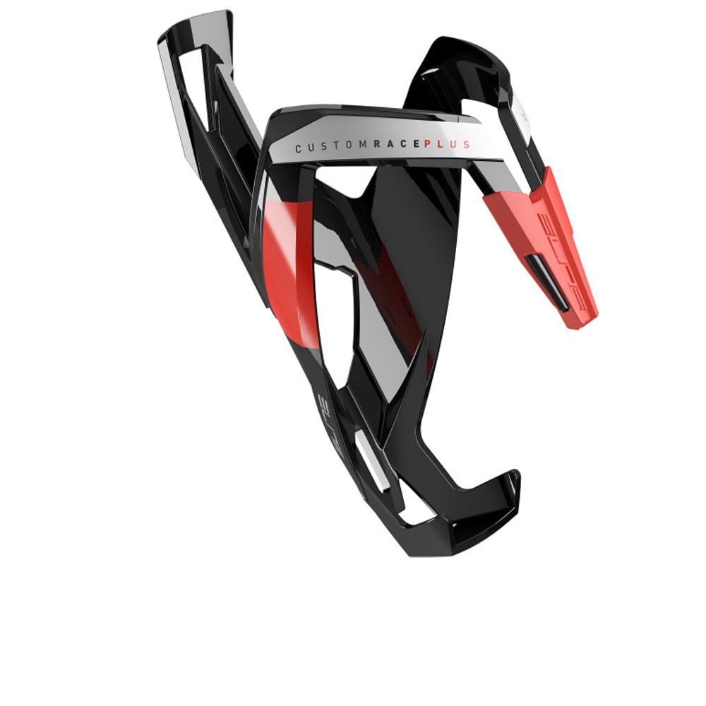 Elite Custom Race Plus Bottlecage Black, Red Glossy 
