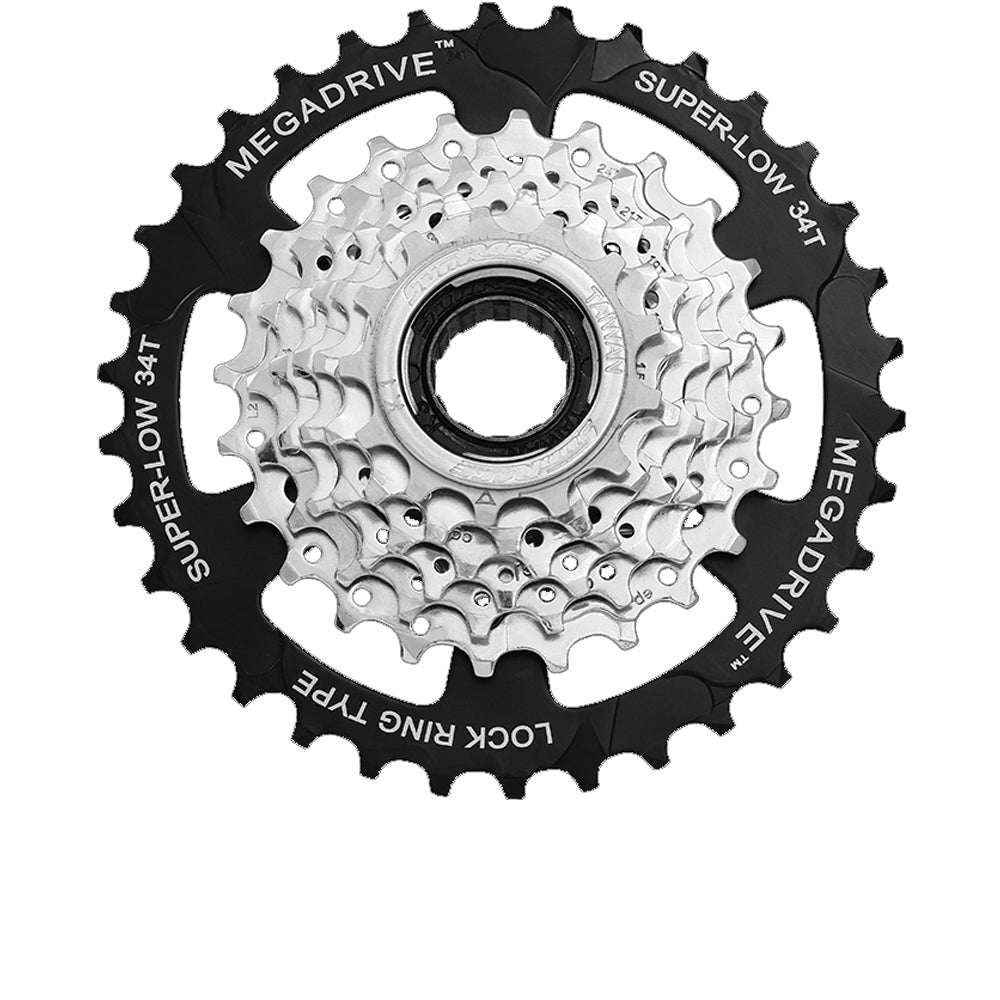 SunRace MFM4S 7s Freewheel Steel 13-34T Chrome Black