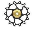 Sunrace Pulley 14t Alloy CNC black/gold