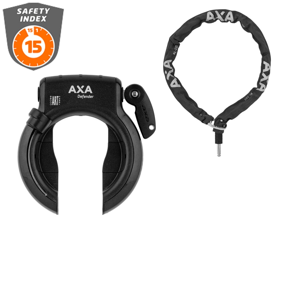 Axa Frame Lock Defender black+ RL100 with bag