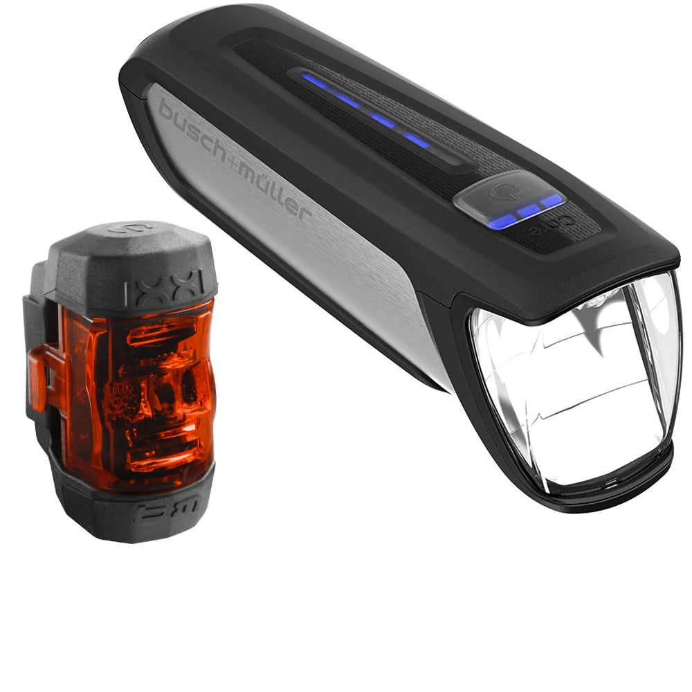 Busch + Muller IXON CORE 2 and IXXI Lighting Set without Power Supply and Cable 70 Lux Silver