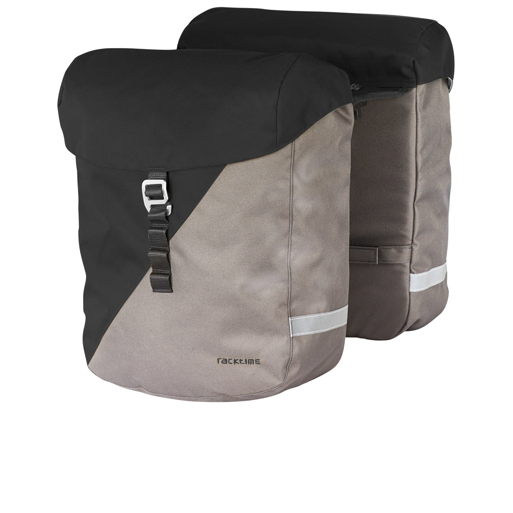 Racktime Double Bag VIDA Carbon Black Stone Gray