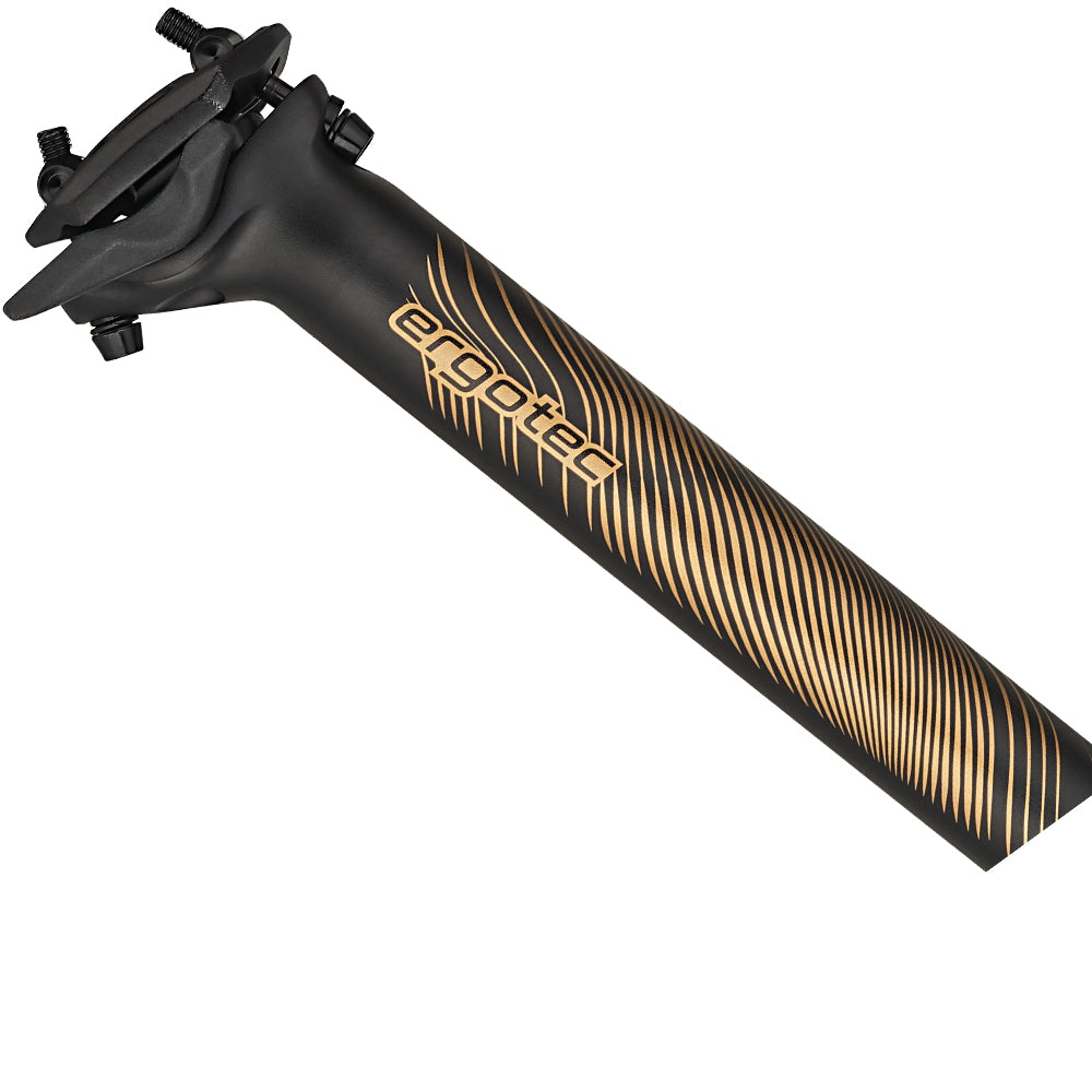 Ergotec Ray Seatpost Level 6 up to 140 kg Offset 15mm 31.6mm 350mm Gold Edition