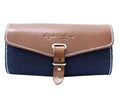 AlphaONe SB-13001 Handlebar Leather Blue Jean Bag 