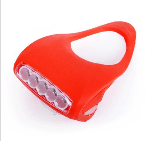 BicycleHero 7LED Front Light Torch LC-6005 Silicon Red