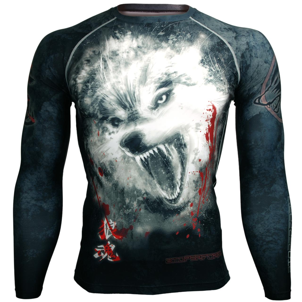 Btoperform Wolf Spirit FX-110 Compression Top MMA Jersey Shirts