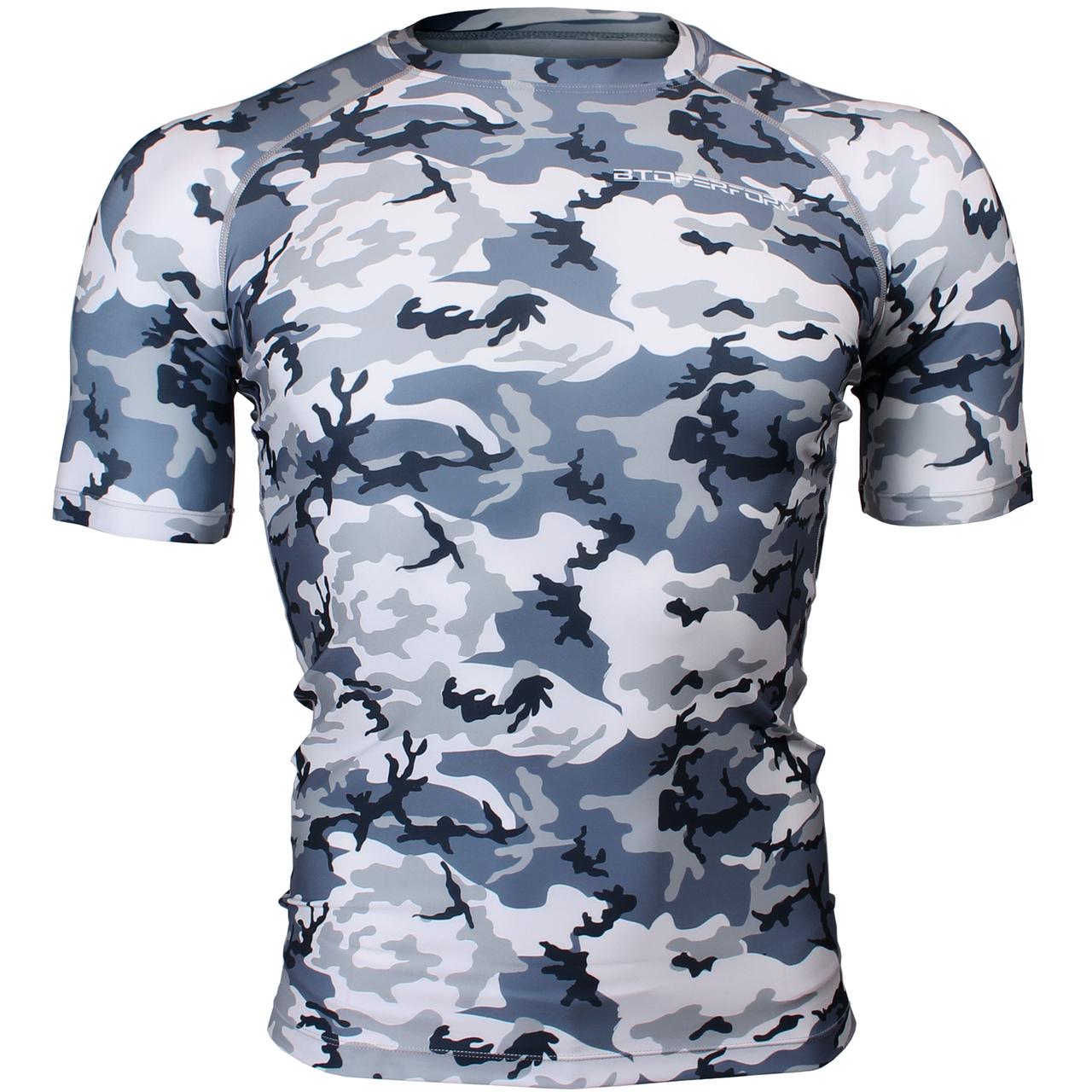 Btoperform Camo Urban Full Graphic Compression Short Sleeves Shirts FX-311