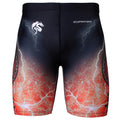 Btoperform No Retreat - Thunder Red Full Graphic Compression Shorts FY-303R