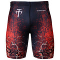 Btoperform Grunge - Red Full Graphic Compression Shorts FY-307R