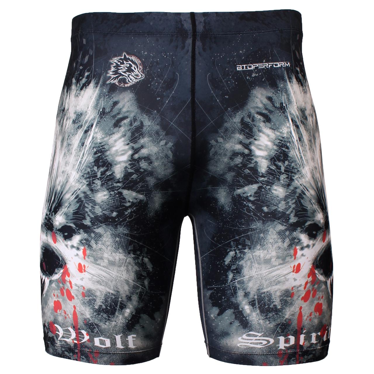 Btoperform Wolf Spirit Full Graphic Compression Shorts FY-310
