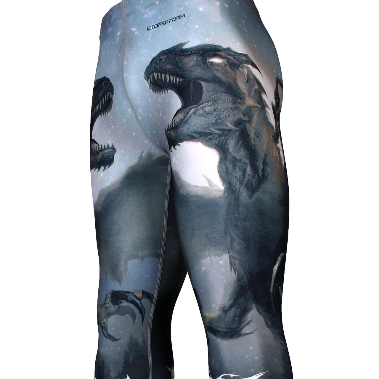 Btoperform Dragon Knight FY-114 Compression Leggings Bottom MMA Tights Yoga