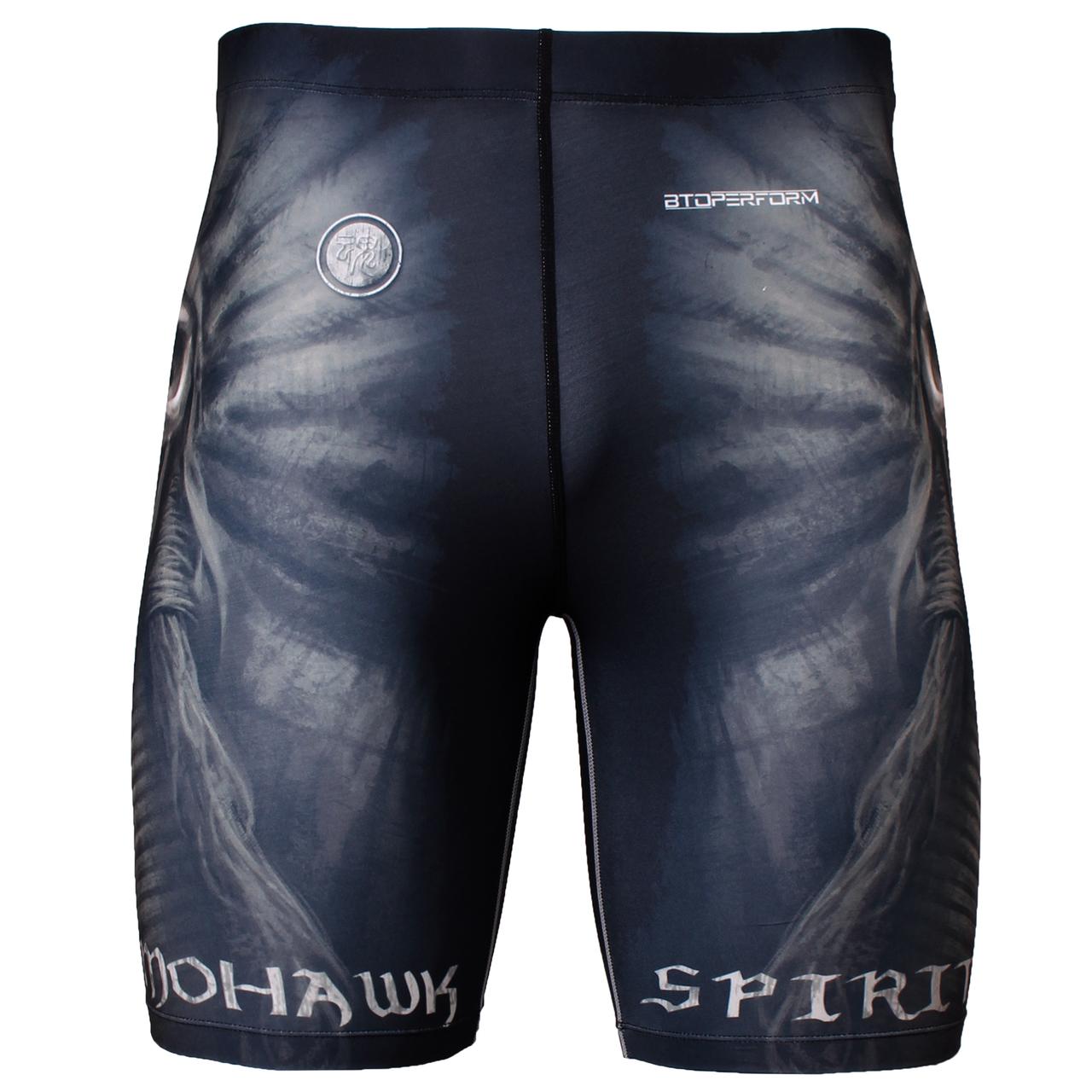 Btoperform Mohawk Spirit - Black Full Graphic Compression Shorts FY-302K