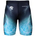 Btoperform No Retreat - Thunder Blue Full Graphic Compression Shorts FY-303B
