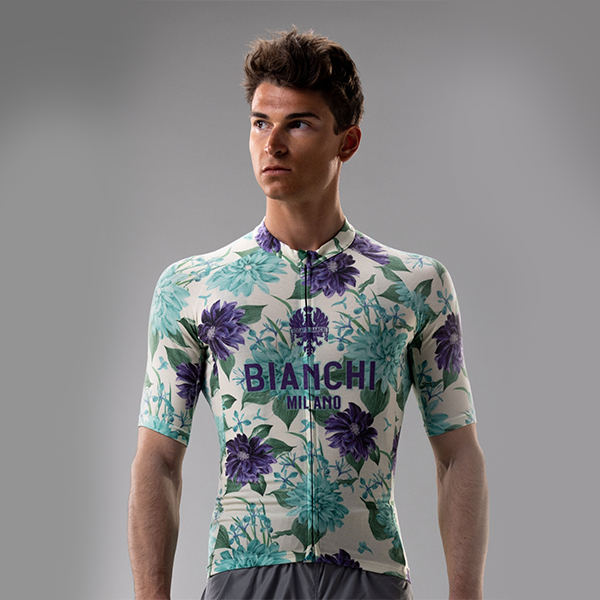 Bianchi LifeStyle Gravel Short Sleeves Jersey Celeste