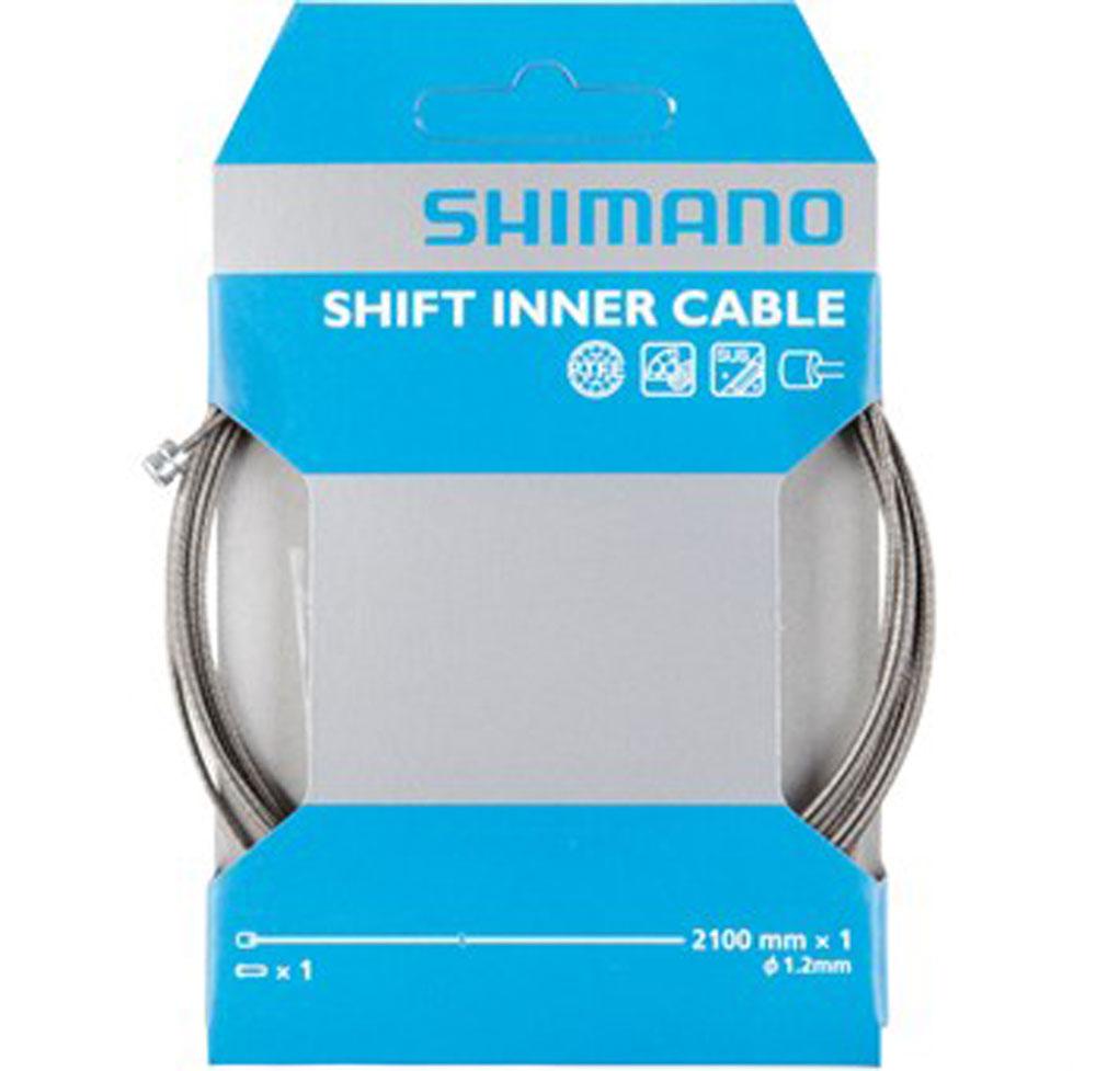 SHIMANO SHIFT CABLE SS 1.2x2100mm w/ CAP EACH