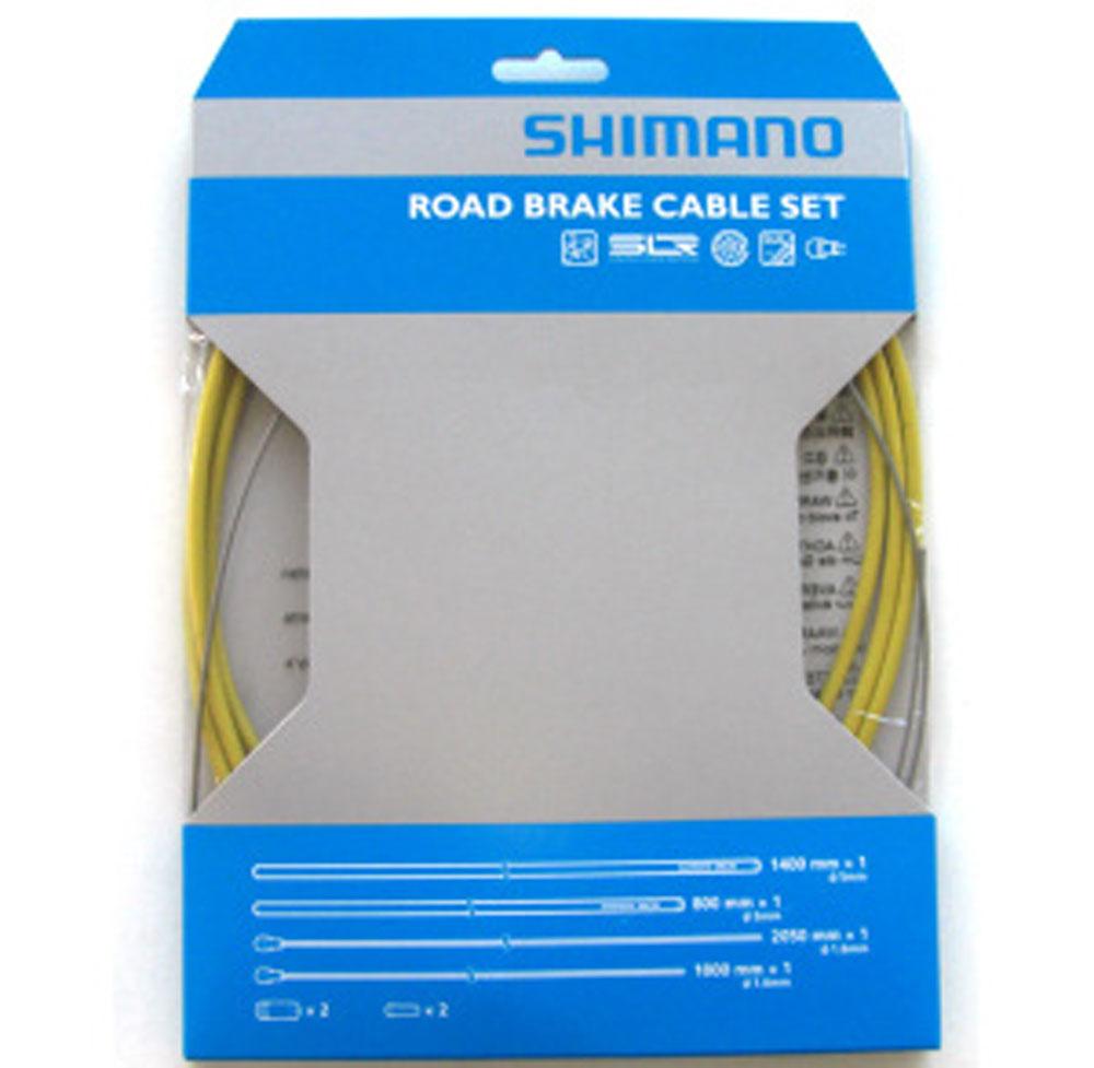 SHIMANO PTFE ROAD BRAKE CABLE & HOUSING SET YELLOW