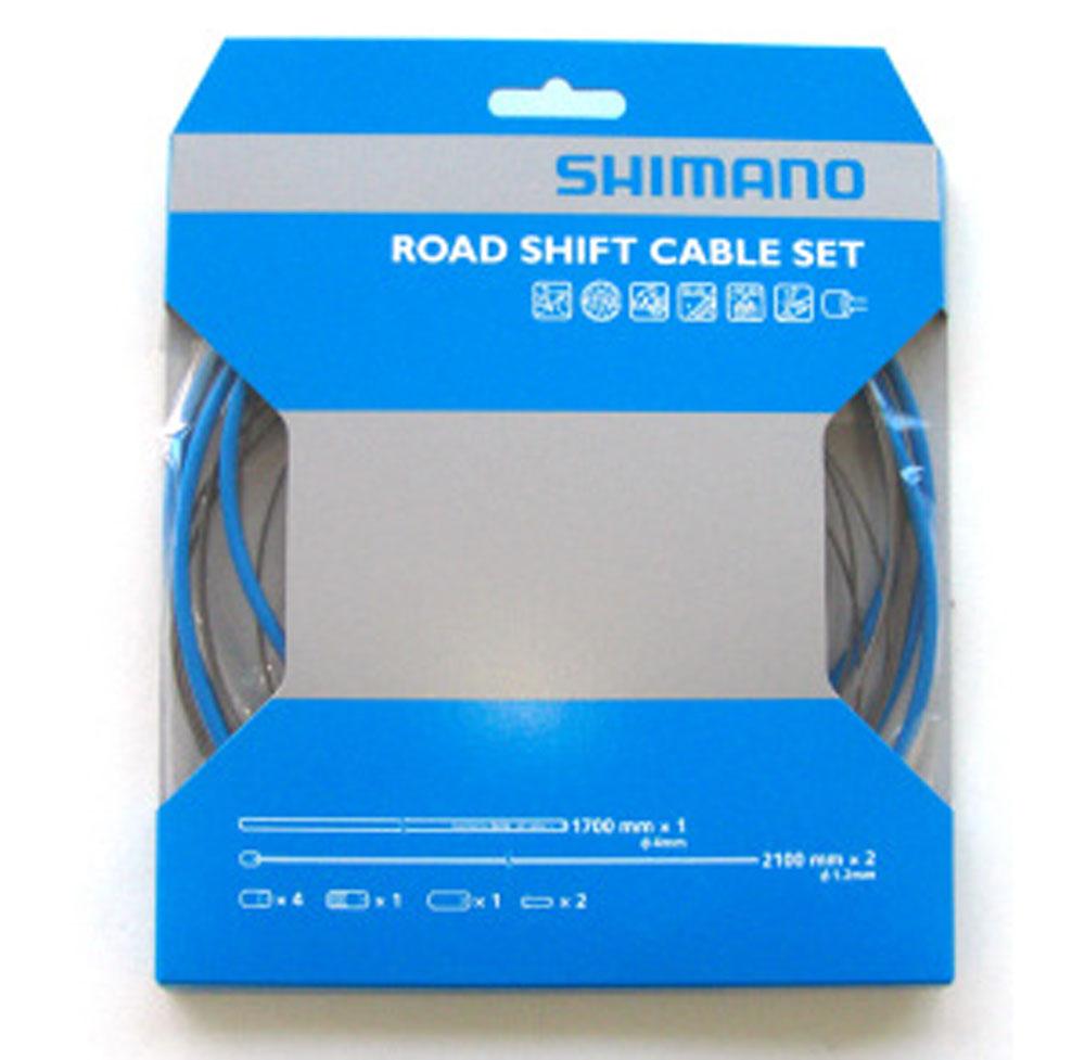 SHIMANO PTFE ROAD SHIFT CABLE & HOUSING SET BLUE