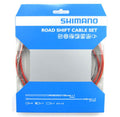 SHIMANO PTFE ROAD SHIFT CABLE & HOUSING SET RED