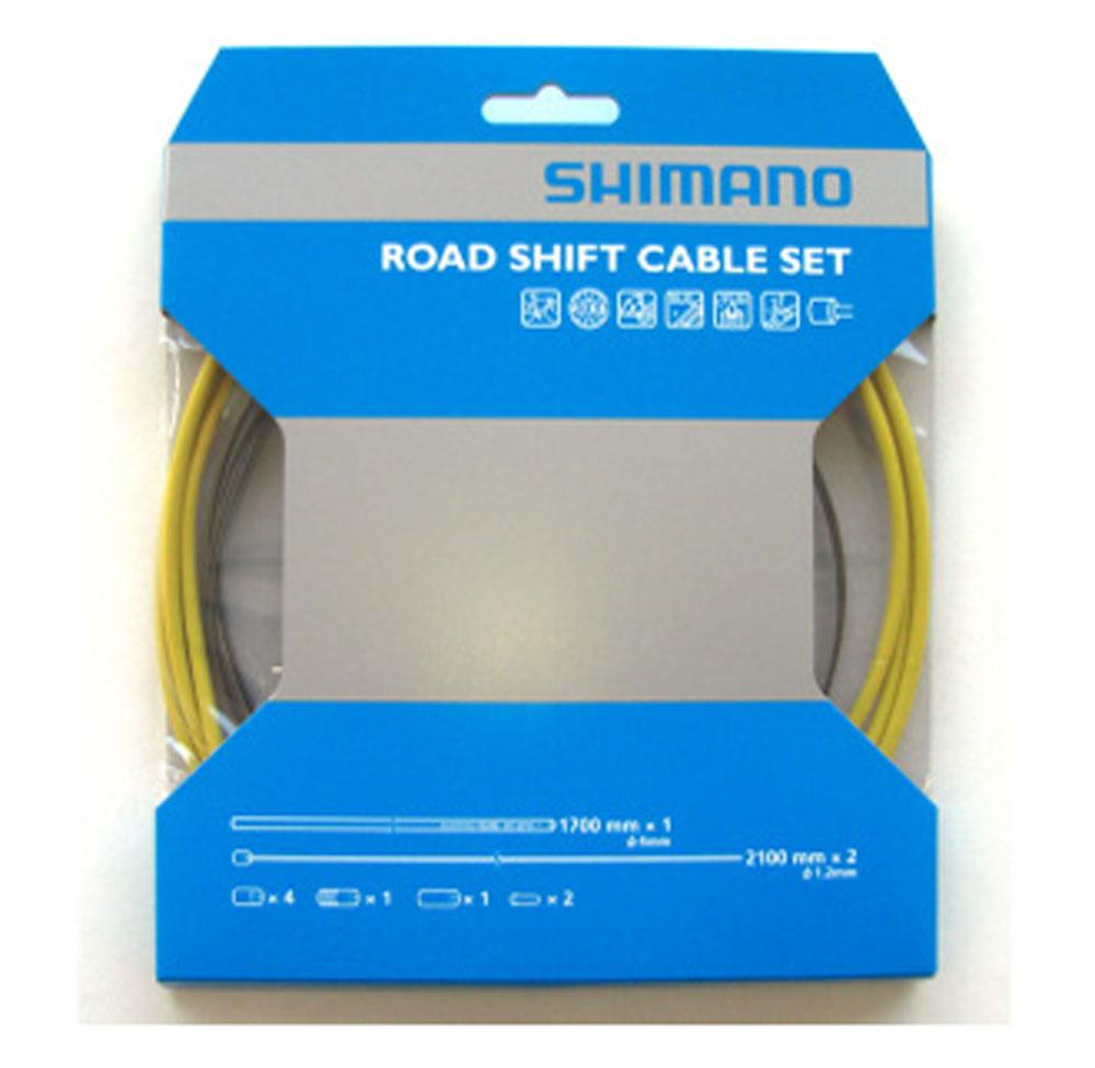 SHIMANO PTFE ROAD SHIFT CABLE & HOUSING SET YELLOW