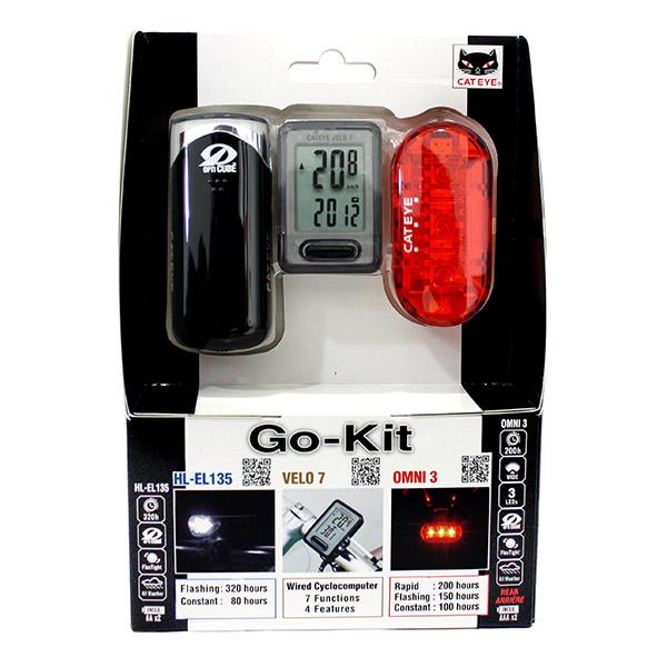 Cateye EL135N LD135 Velo7 Go Kit Bicycle Gear Set