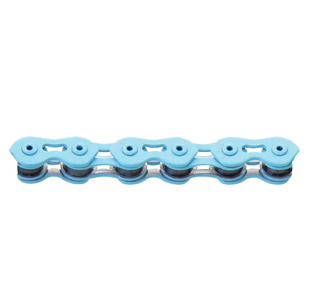 CHAIN 1SP 1/8 KMC K710SL HOLLOW PLATES/PIN BLU