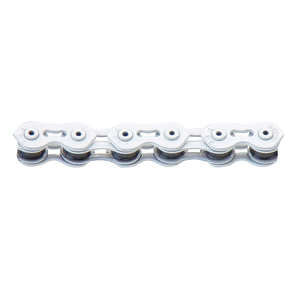 CHAIN 1SP 1/8 KMC K710SL HOLLOW PLATES/PIN  WHT