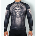 Btoperform CJ-102K Long Sleeve Cycling Jersey Black Mohawk Spirit