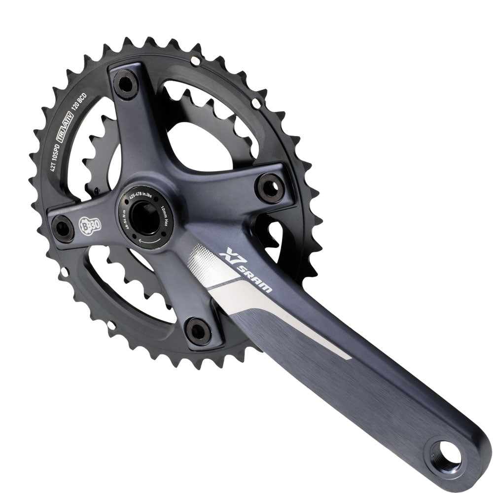 SRAM X.7 BB30 2x10SP 175 GRY 42/28Tw/oBB