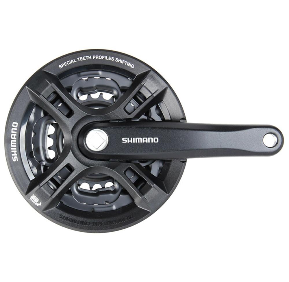 SHIMANO FC-M171 ALTUS 170 42/34/24T 6/7/8SP SQUARE TAPER w/ CG BLACK