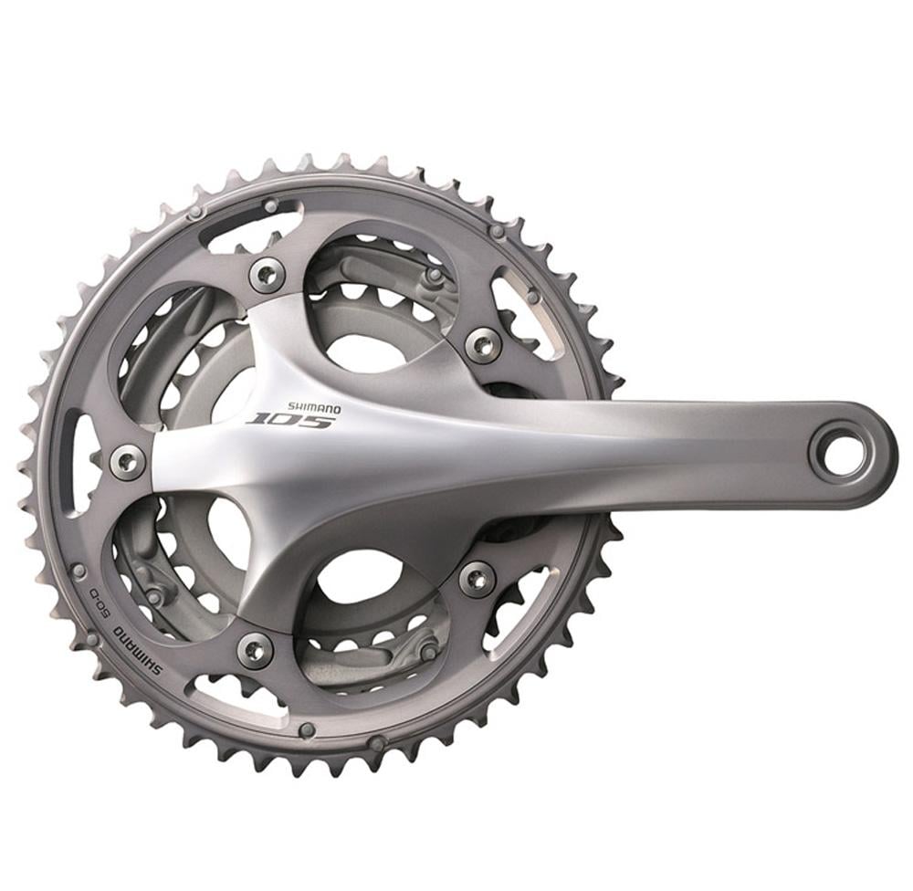 SHIMANO FC-5703 105 165 50/39/30T 10-SPEED SILVER w/o BB