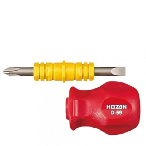 Hozan D-59 Reversible Stubby Screwdriver