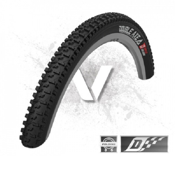 Velotto Double Axe V2 Clincher Folding Tire Black
